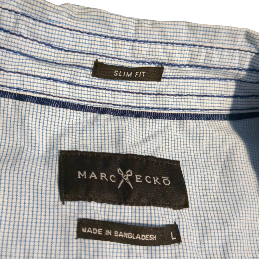 Men's Large Marc Ecko Button Down Western Style Short Sleeve Shirt - Picture 2 of 3